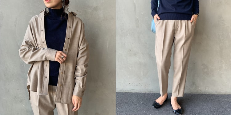 marmors [マルモア] ウールシャツとテーパードパンツです。