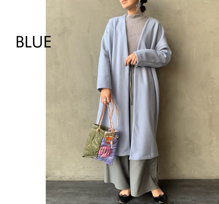Jeans Factory Clothes [ジーンズファクトリークローズ] ウールレットノーカラーコートのコーディネートです。