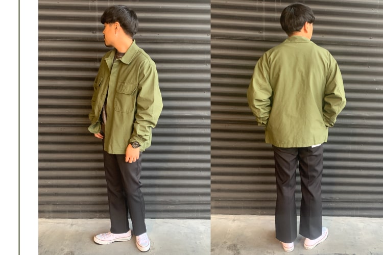 Jeans Factory Clothes [ジーンズファクトリークローズ] ファティーグシャツを使ったコーディネートです。