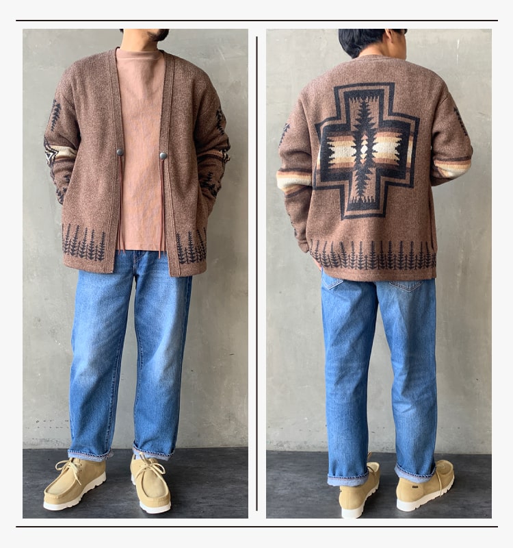 送料込】PENDLETON ロングニットカーデガン メンズ｜トップス
