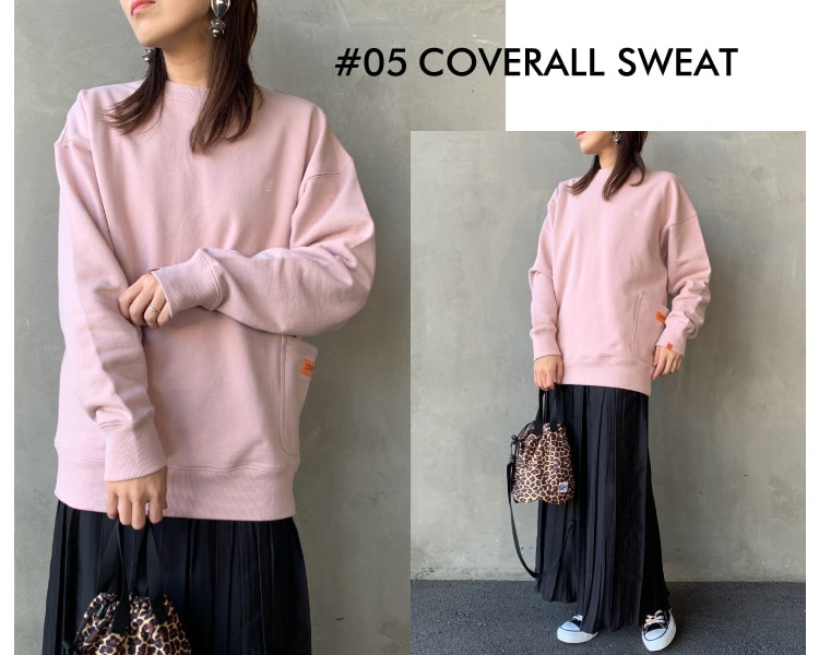 UNIVERSAL OVERALL 別注 カバーオールスウェットのコーディネートです。