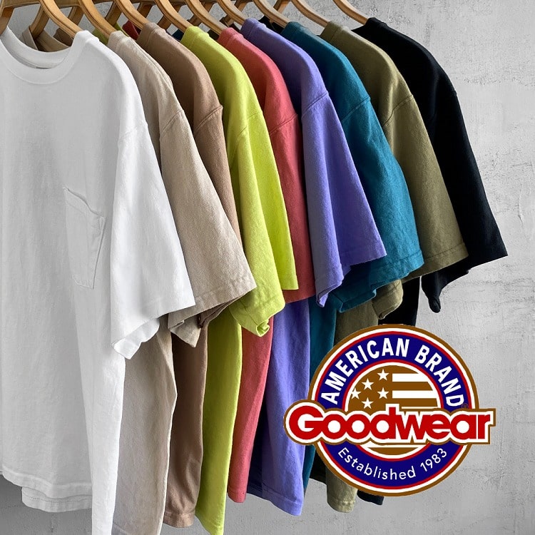 魅力の尽きないヘビーウェイトTシャツ Goodwear(グッドウェア)の特集バナーです。
