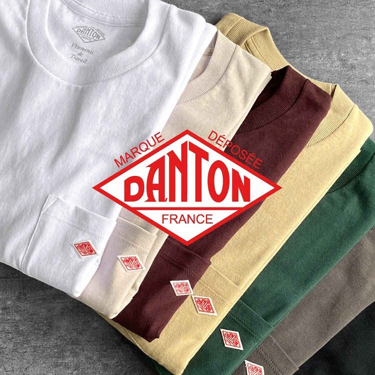 DANTON(ダントン)定番ロンTが入荷！半袖Tシャツには新色が新たにラインナップの特集用バナーです。