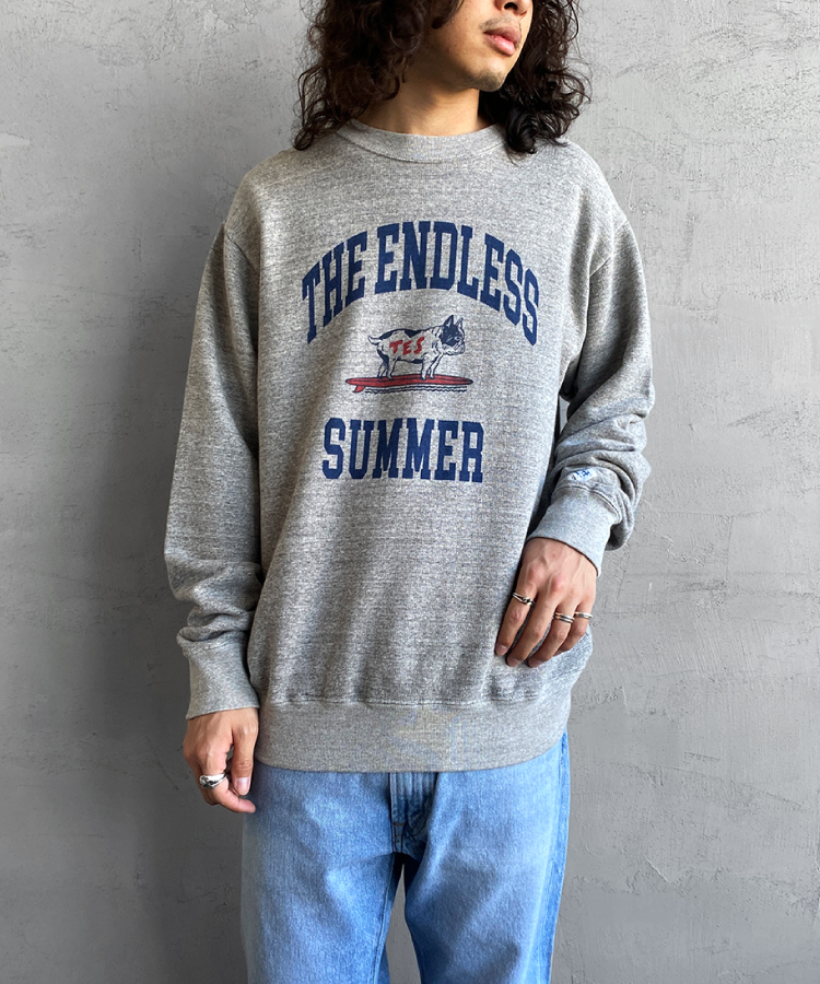 The Endless Summer [エンドレスサマー] 別注 カレッジロゴ BUHIクルーネックスウェット [FH-1774505-JF]
