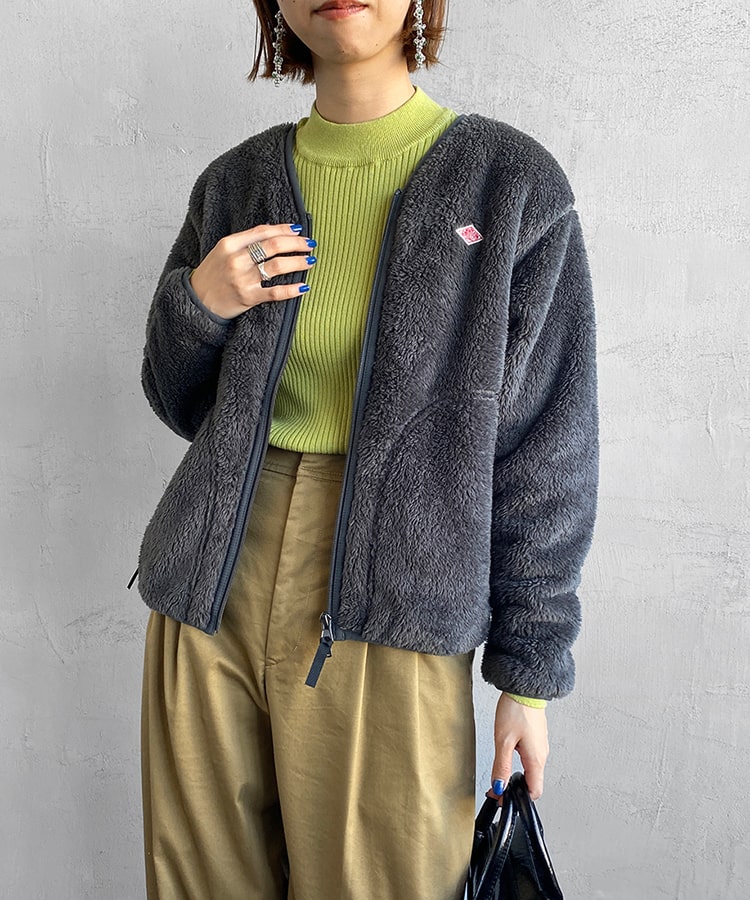 DANTON [ダントン] ハイパイルフリース Vネックジップジャケット [DT-A0019HPF]｜ジーンズファクトリー公式通販サイト -  JEANS FACTORY Online Shop