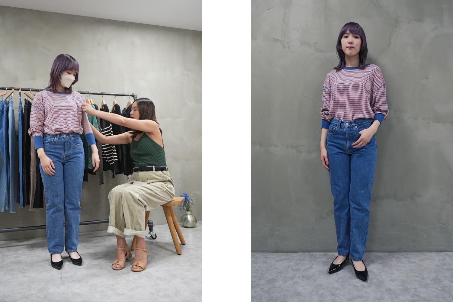 THESHISHIKUI basic denim 24 ブラウン