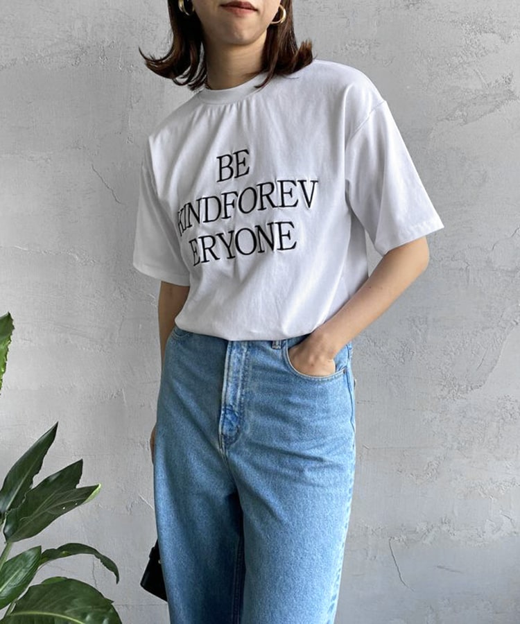 Maison de L'allure [メゾン ドゥ ラリュール] 厚盛りロゴ刺繍Tシャツ [23122021]