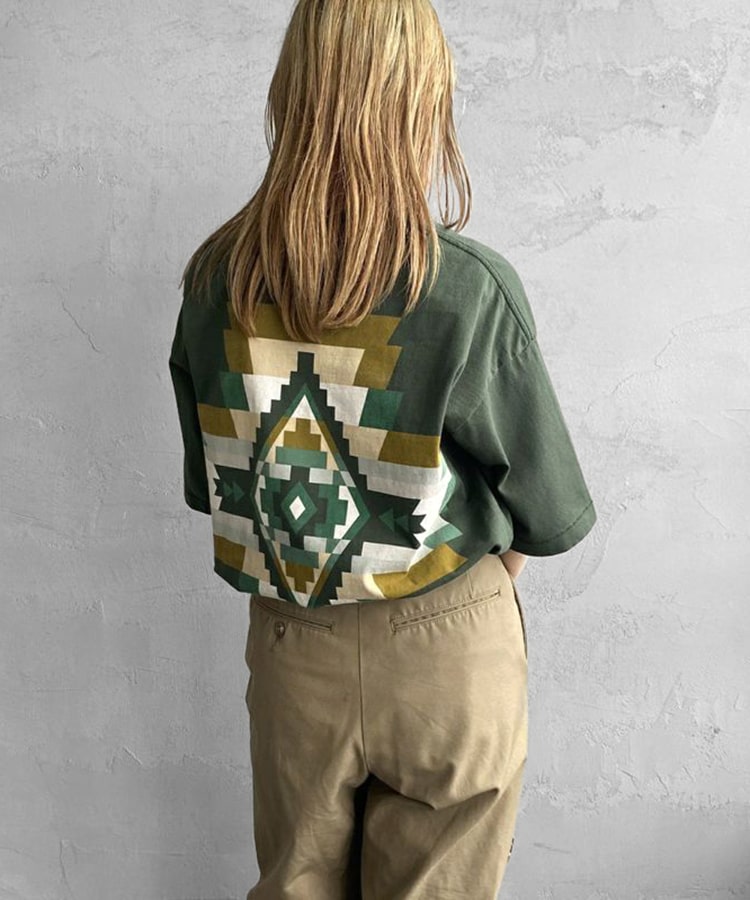 PENDLETON [ペンドルトン] 別注 ネイティブ柄バックプリント ショートスリーブTシャツ [3275-2200-JF]