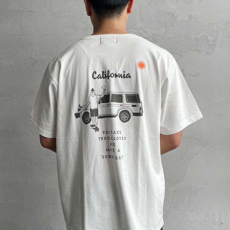 HELLO CALIF [ハローカリフ] 7.1oz天竺プリントTシャツ [HC-232-059]