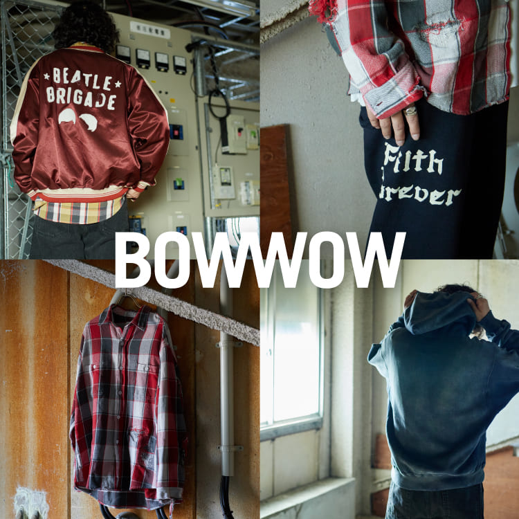 BOWWOW(バウワウ)、90’sをアップデートする唯一無二のブランドの特集用バナーです。