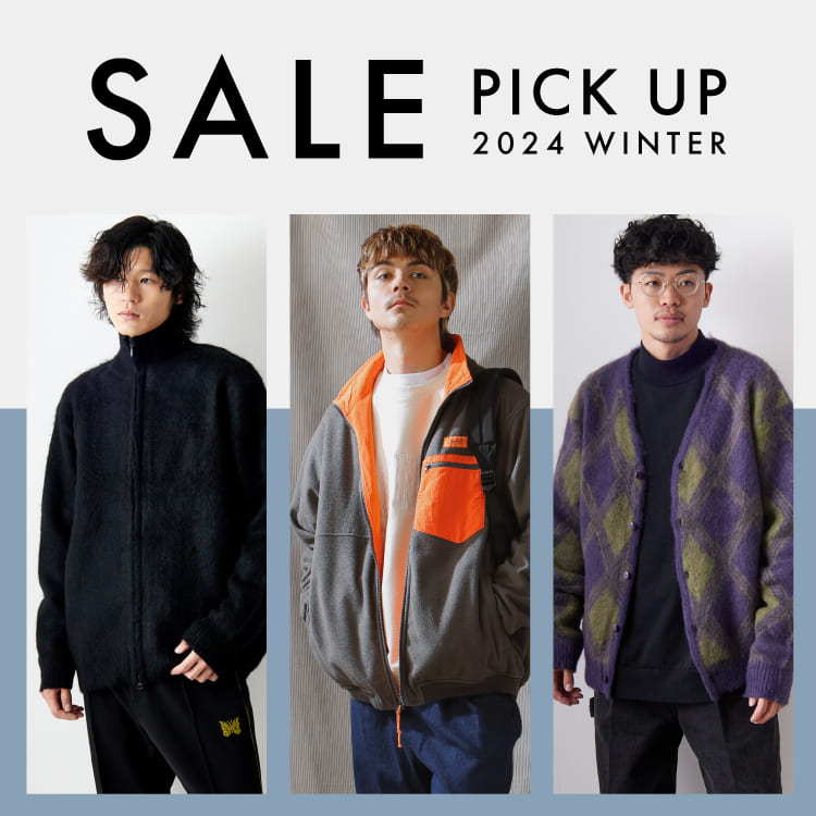 冬のSALEで何買う?おすすめアイテムピックアップ MENSの特集用バナーです。