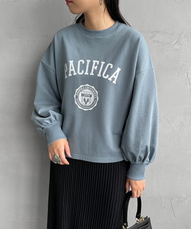 MICA&DEAL [マイカアンドディール] 別注 PACIFICA カレッジロゴスウェット [0123309252-JF]