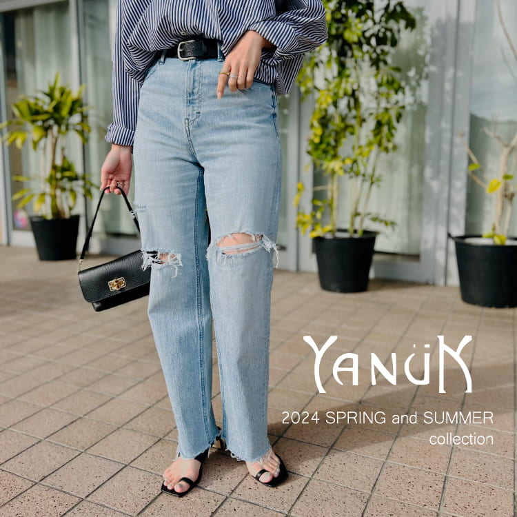 YANUK(ヤヌーク)人気モデルLEA(レア) サイズ感＆最新春コーデ特集のバナーです。