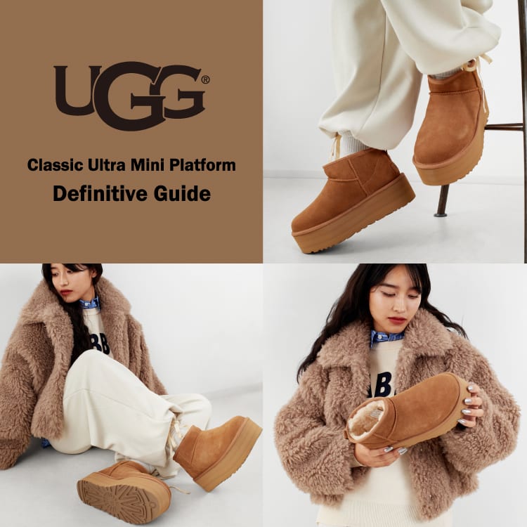 UGGブーツ 厚底“クラシック ウルトラ ミニ プラットフォーム”完全ガイド|サイズ感・コーデ・お手入れまでチェックの特集バナーです。