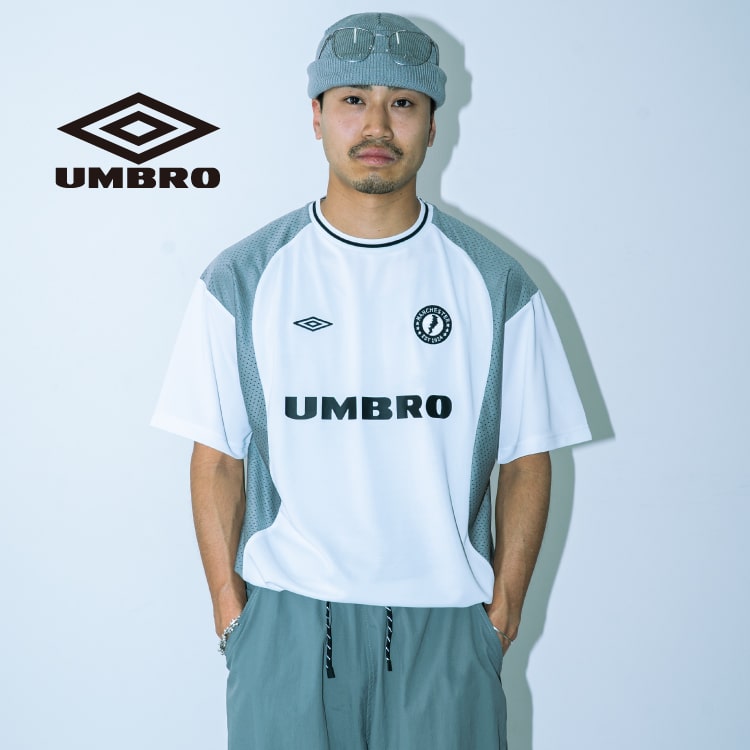 大人気UMBRO(アンブロ)との別注コレクション 25SS新モデルが登場の特集用バナーです。