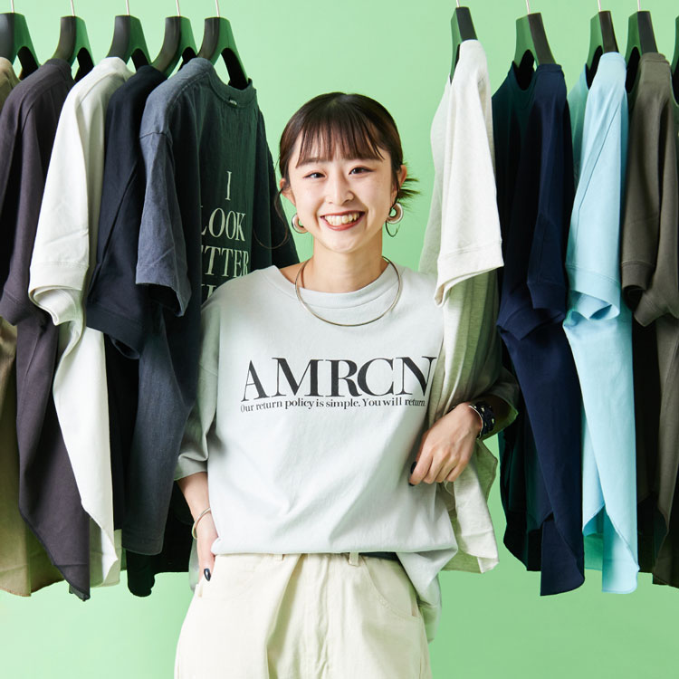 アメリカーナ別注Tシャツで叶える、大人の上品カジュアルスタイルの特集バナーです。