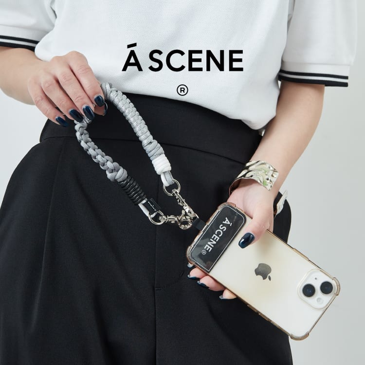 人気のスマホショルダーA SCENE(エーシーン)の魅力 コーデにも馴染む人気アイテムの特集バナーです。