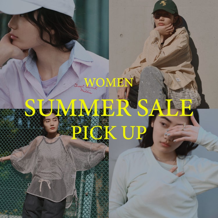 夏のSALEで買うべき!おすすめアイテムピックアップ 2025 WOMENの特集バナーです。