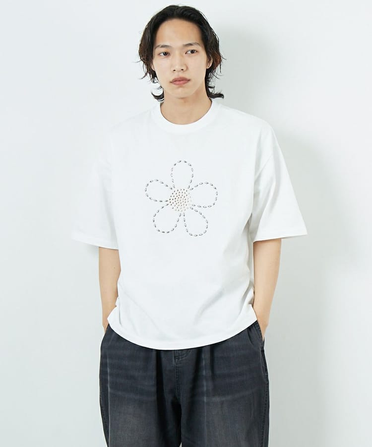 Jeans Factory Clothes [ジーンズファクトリークローズ] ピグメントスタッズTシャツ [JFC-252-043]
