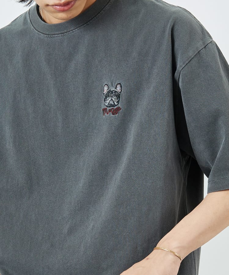Jeans Factory Clothes [ジーンズファクトリークローズ] ピグメントドッグ刺繍Tシャツ [JFC-252-042]