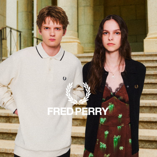 FRED PERRY フレッドペリー 別注 ロゴ刺繍 シャギー ニット JEANS FACTORY｜ジーンズファクトリー | 【FRED PERRY : フレッド