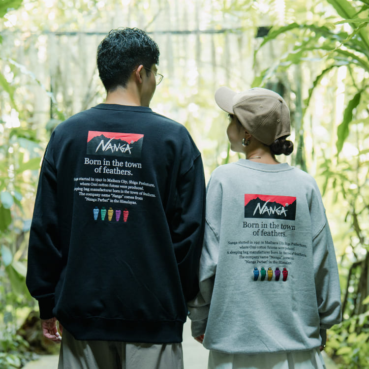ナンガ別注コレクションに2025年秋冬新作が登場!人気スウェット&ダウンをご紹介の特集バナーです。