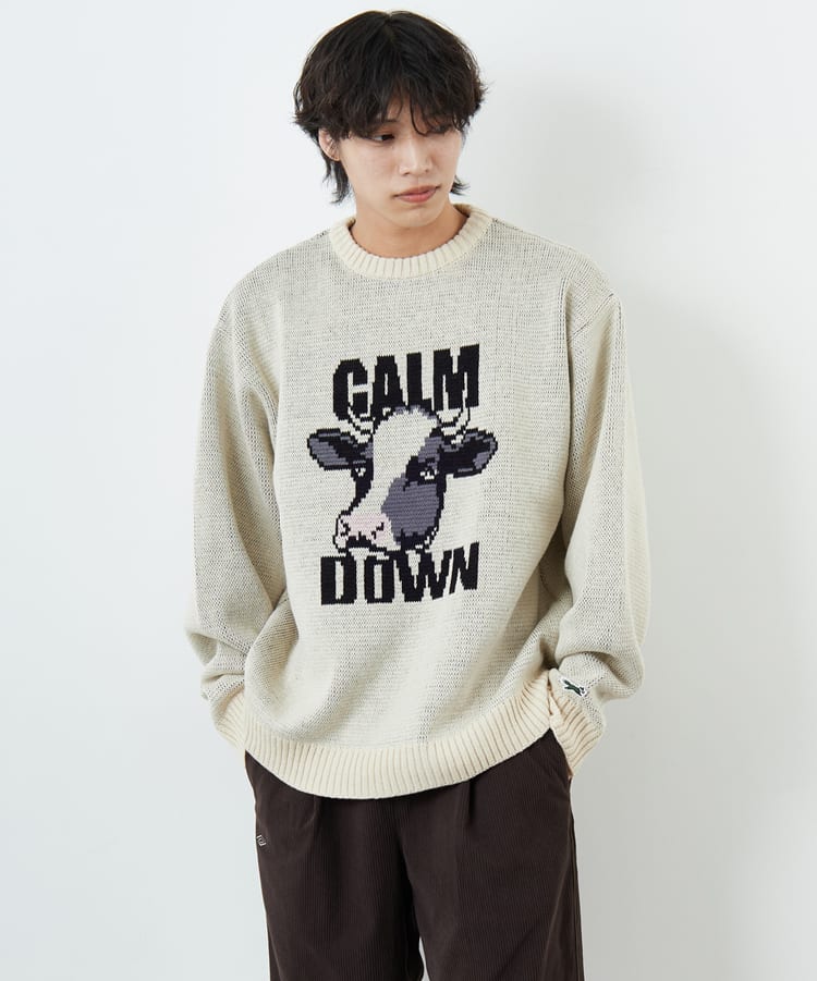 THE FOX [ザフォックス] 別注 アニマル柄クルーネックジャガードニット [JFL25AW-09-JF]