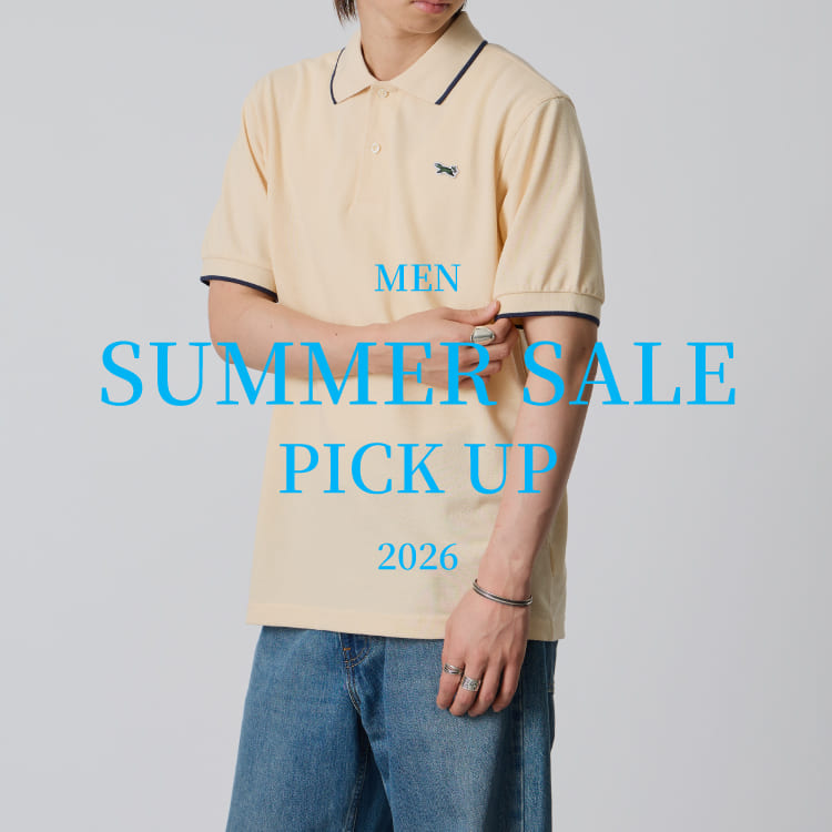 サマーセールで買うべきメンズ服｜夏コーデを格上げする即戦力アイテムをピックアップのバナーです。