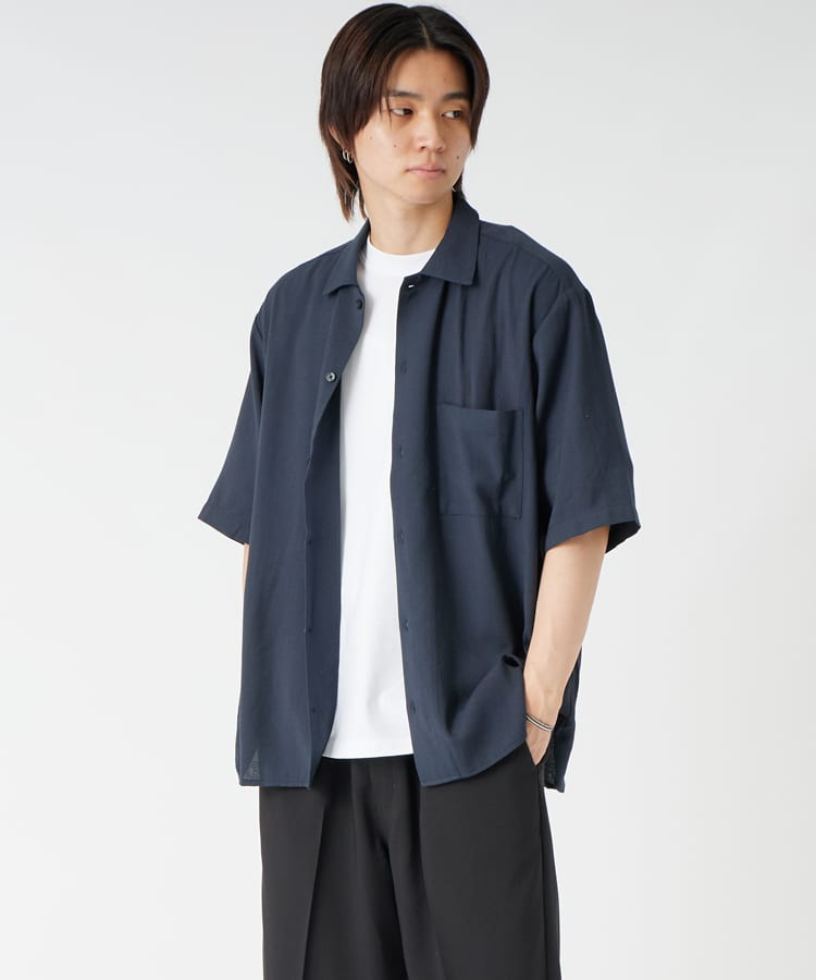Jeans Factory Clothes [ジーンズファクトリークローズ] TRリネン半袖ワンナップカラーシャツ [EPC-63107]