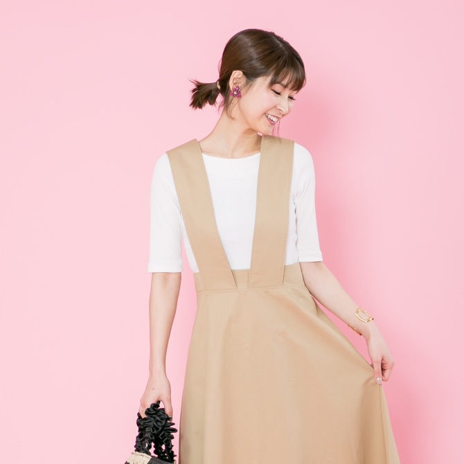 ジャンパースカート,aラインシルエット,Retro Chic,レトロシック,JEANS FACTORY,ジーンズファクトリー,通販,セレクトショップ,スタイリング,2018春夏