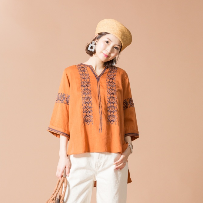 エスニック,刺繍,ブラウス,black by moussy,ブラックバイマウジー,JEANS FACTORY,ジーンズファクトリー,通販,セレクトショップ,スタイリング,2018春夏