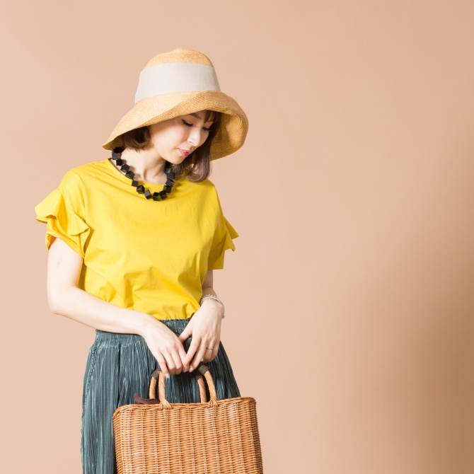 プリーツパンツ,クラシカル,フリルカットソー,2018春夏,サマースタイル,JEANS FACTORY,ジーンズファクトリー,通販,セレクトショップ,スタイリング,2018春夏