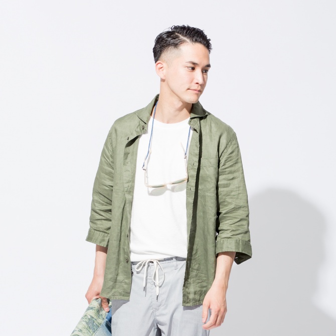 リネンシャツ,アンクルパンツ,リラックスリゾート,2018春夏,サマースタイル,JEANS FACTORY,ジーンズファクトリー,通販,セレクトショップ,スタイリング,2018春夏