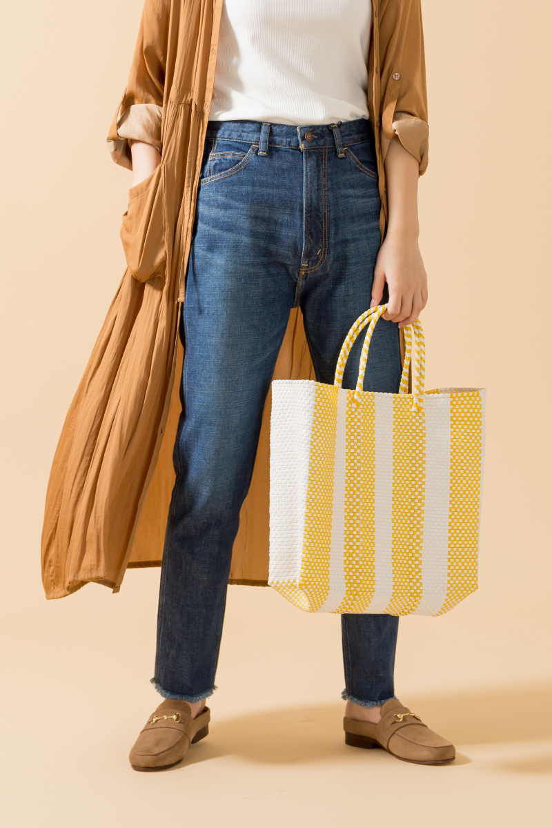 リラックス,レトロ,ワンピース,スカーフ,カゴバッグ,コーデ,カジュアル,2019春夏,JEANS FACTORY,ジーンズファクトリー,通販,セレクトショップ,スタイリング