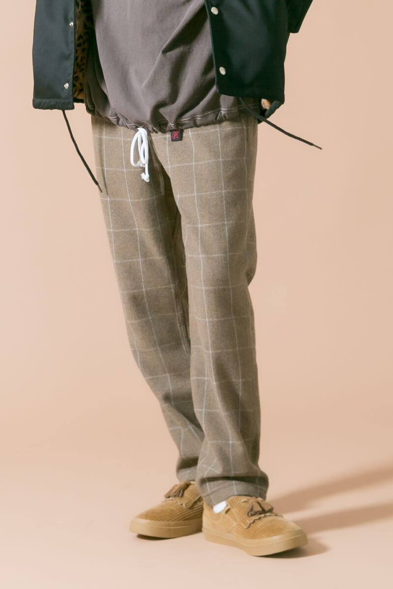 19FW オトナワーク グラミチのグレンチェックイージーパンツです。