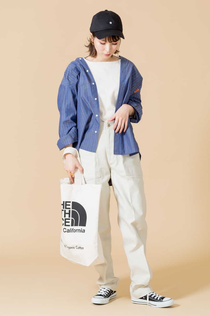 20SS ハンサムワークのコーディネート写真です。