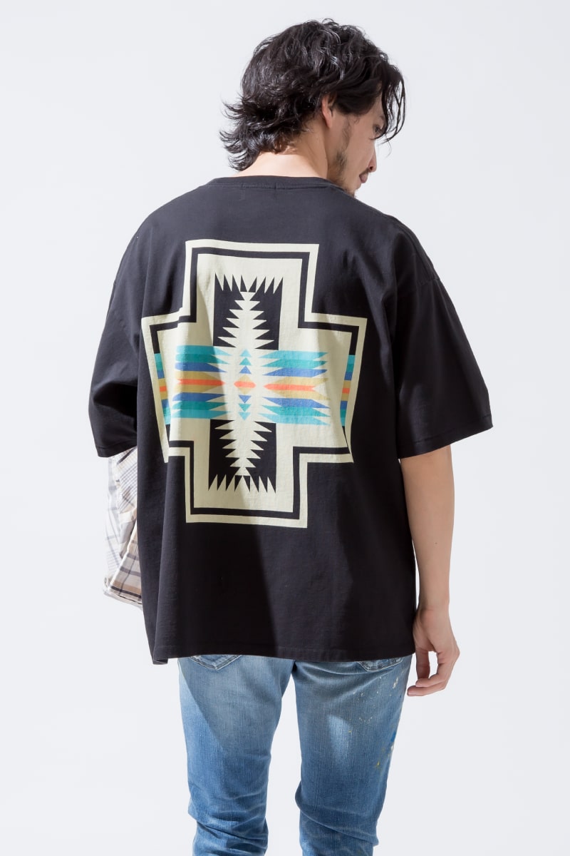 21SS リラックスムードのペンドルトン、別注 バックプリントショートスリーブTシャツです。
