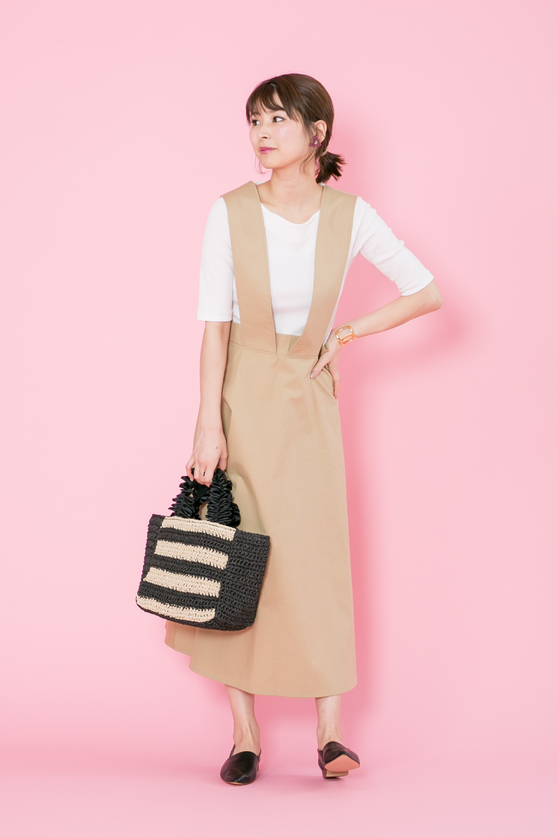 ジャンパースカート,aラインシルエット,Retro Chic,レトロシック,JEANS FACTORY,ジーンズファクトリー,通販,セレクトショップ,スタイリング,2018春夏