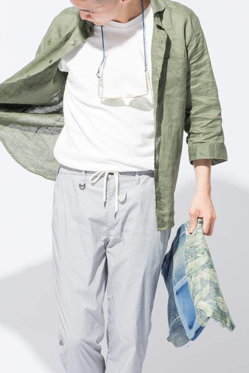 リネンシャツ,アンクルパンツ,リラックスリゾート,2018春夏,サマースタイル,JEANS FACTORY