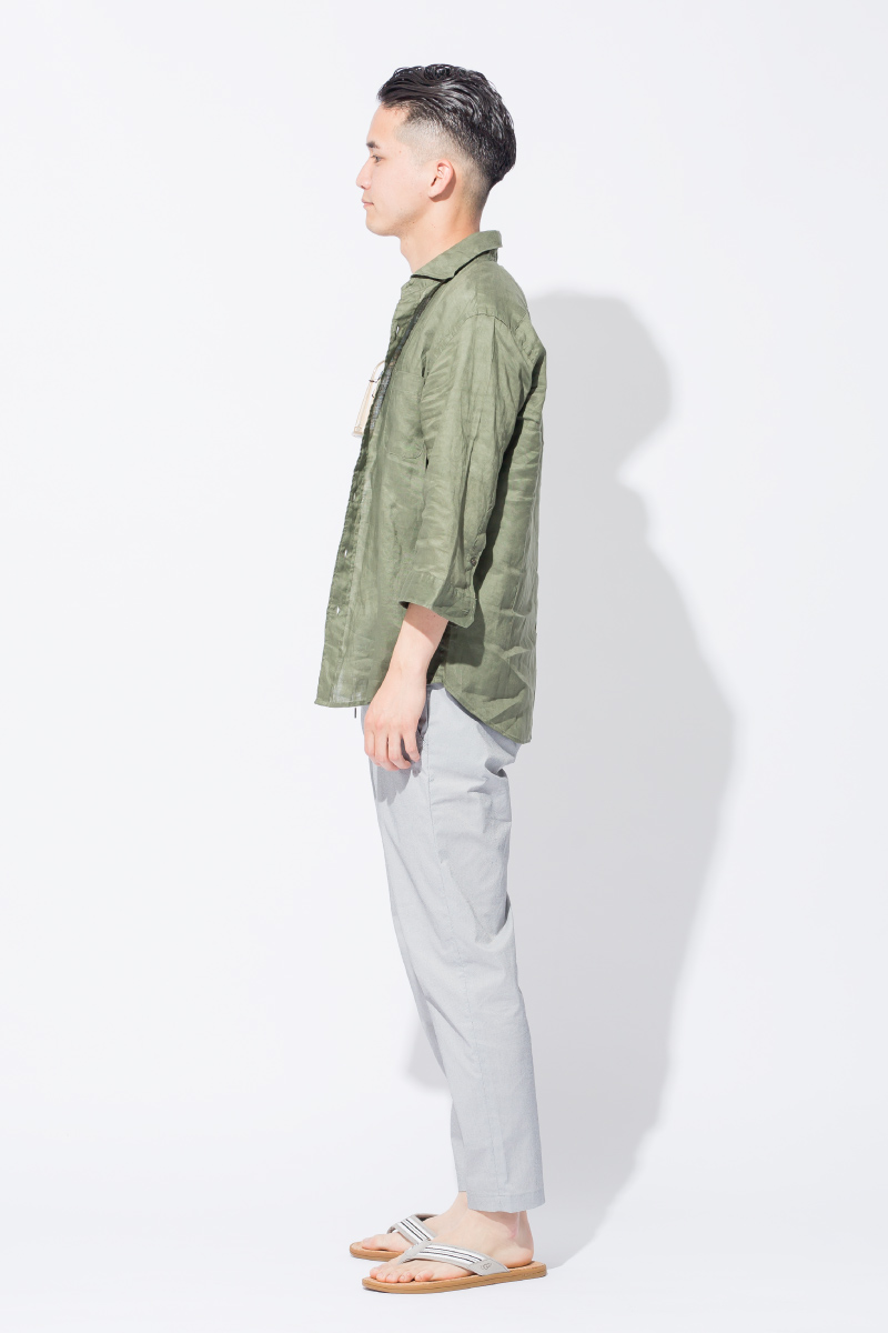 リネンシャツ,アンクルパンツ,リラックスリゾート,2018春夏,サマースタイル,JEANS FACTORY