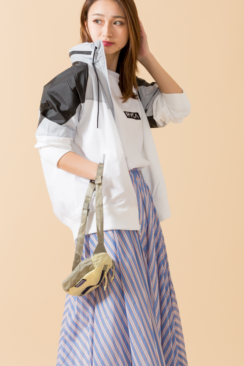 フェミニン,ストリート,スカート,スポーティ,コーデ,カジュアル,2019春夏,JEANS FACTORY,ジーンズファクトリー,通販,セレクトショップ,スタイリング