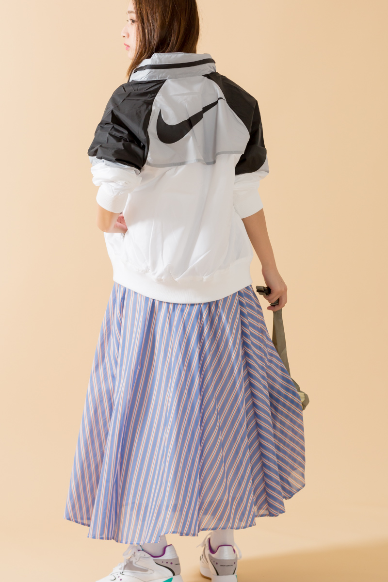 フェミニン,ストリート,スカート,スポーティ,コーデ,カジュアル,2019春夏,JEANS FACTORY,ジーンズファクトリー,通販,セレクトショップ,スタイリング