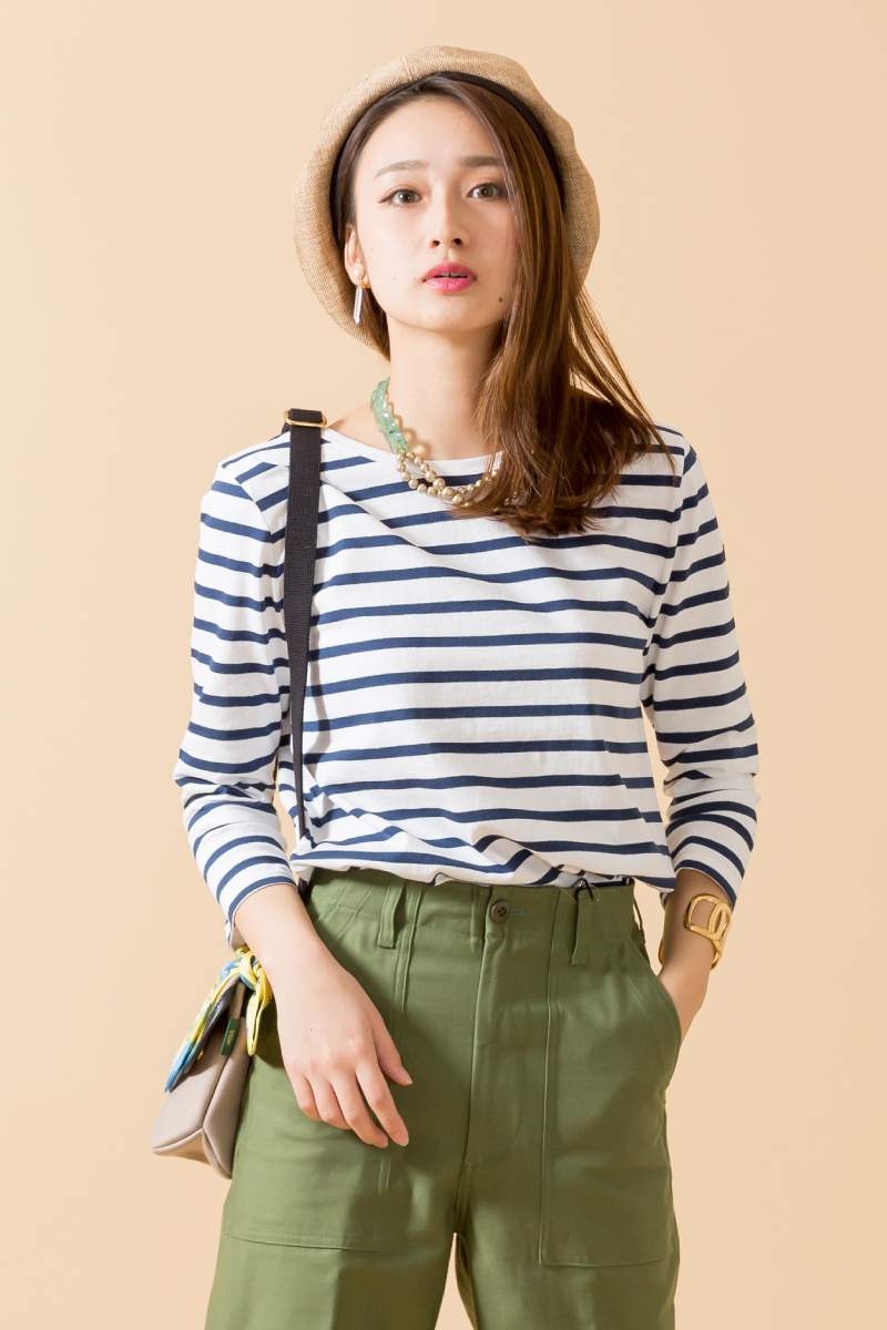 フレンチベーシック,ボーダー,コーデ,カジュアル,2019春夏,JEANS FACTORY,ジーンズファクトリー,通販,セレクトショップ,スタイリング