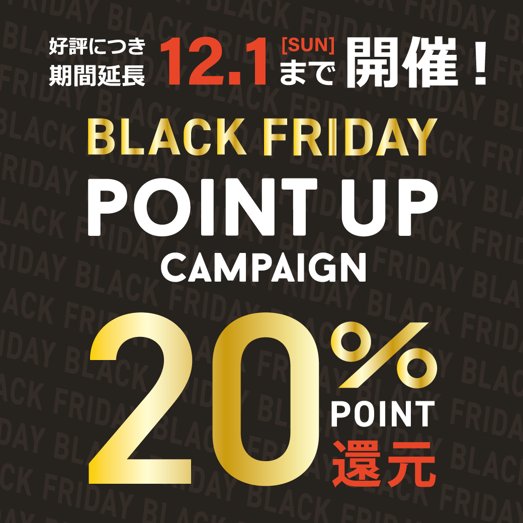 ブラックフライデー 20%ポイント還元